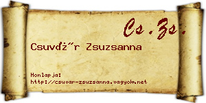 Csuvár Zsuzsanna névjegykártya